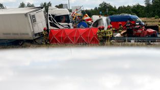 Tragedia na A1. Urzędnik jechał sprawdzić zabezpieczenia, nie zdążył