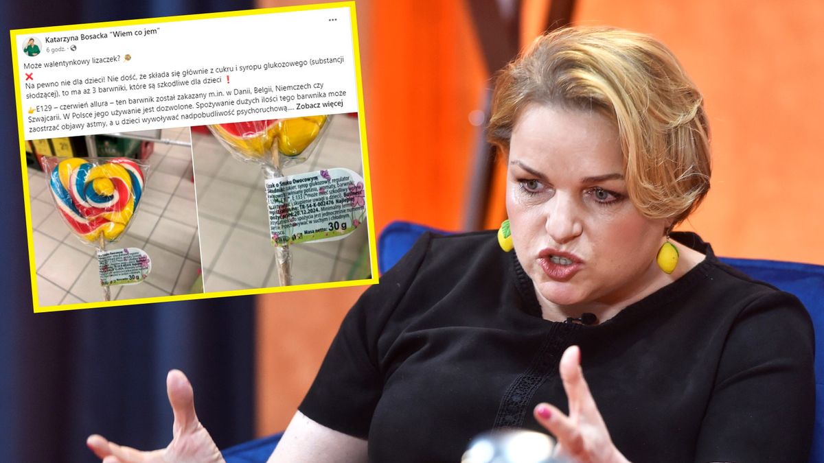 Katarzyna Bosacka zwraca uwagę na skład walentynkowych słodyczy 