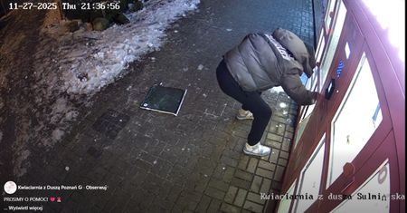 Ona wybrała bukiety, on je ukradł. Kwiaciarnia prosi o pomoc