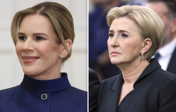 Pojawiły się razem. Marta Nawrocka i Agata Duda wybrały modny dodatek