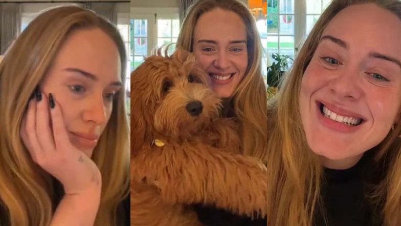 Adele w trakcie wejścia na żywo na Instagramie  