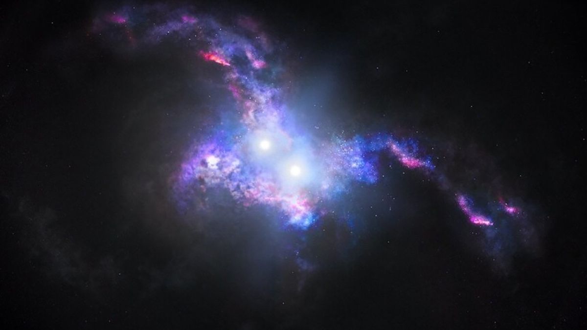 Przy pomocy Teleskopu Hubble'a zaobserwowano dwa podwójne kwazary sprzed 10 mln lat