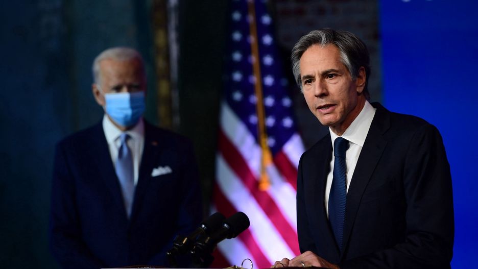 Wybory USA. Na zdjęciu Joe Biden i Antony Blinken