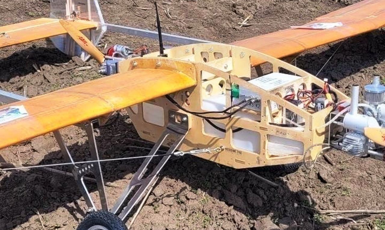 Drewniany dron odnaleziony w Ukrainie