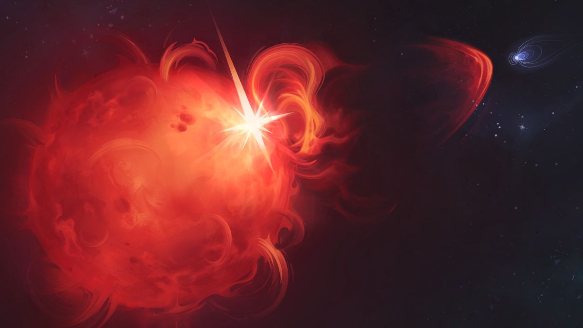 Koronalny wyrzut masy na pobliskiej gwieździe