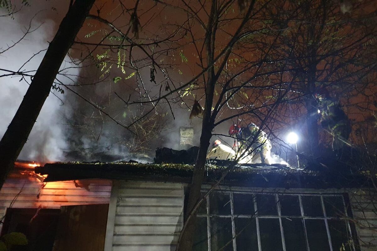 Pożar pustostanu przy ul. Nadbystrzyckiej