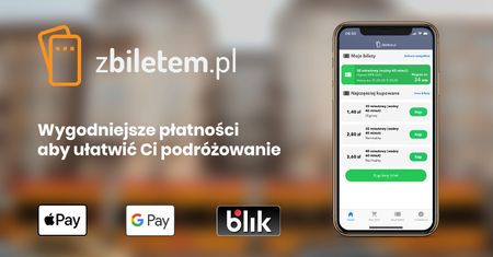 Bilet na autobus w aplikacji mobilnej