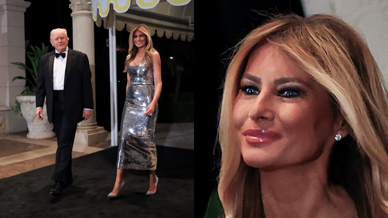 Melania Trump i Donald Trump brylują na imprezie sylwestrowej 