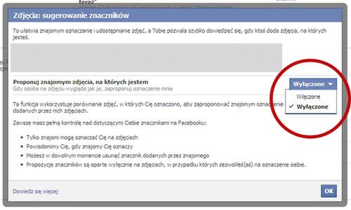Facebook: wyłączamy automatyczne rozpoznawanie na fotkach 3