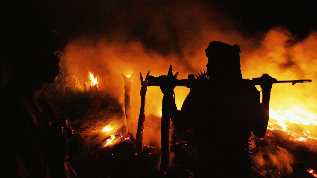 Atak na wioskę w Afryce - zdjęcie ilustracyjne