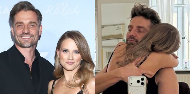 Agnieszka Kaczorowska i Marcin Rogacewicz tulą się do siebie po udanym treningu. Perfekcyjne selfie? FOTO)