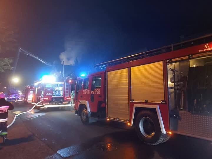 Pożar domu jednorodzinnego w Chełmku