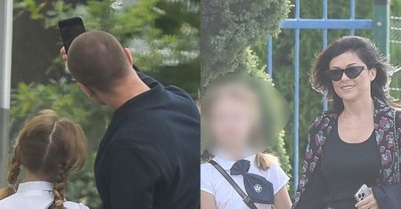Katarzyna Cichopek i Marcin Hakiel towarzyszą 10-letniej córce Helence podczas pierwszego dnia szkoły. Humory dopisywały (ZDJĘCIA)