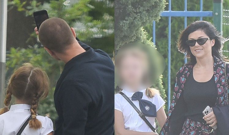 Katarzyna Cichopek i Marcin Hakiel towarzyszą 10-letniej córce Helence podczas pierwszego dnia szkoły. Humory dopisywały (ZDJĘCIA)