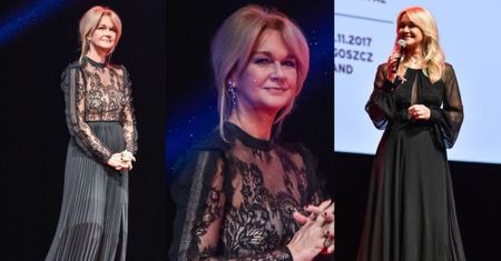 Elegancka Grażyna Torbicka na festiwalu filmowym