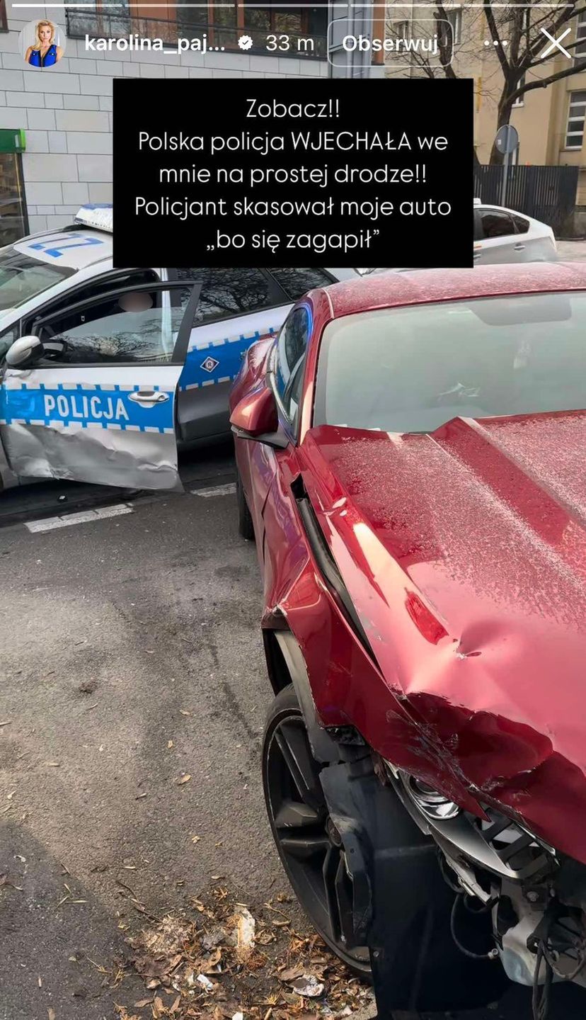 Karolina Pajączkowska miała wypadek