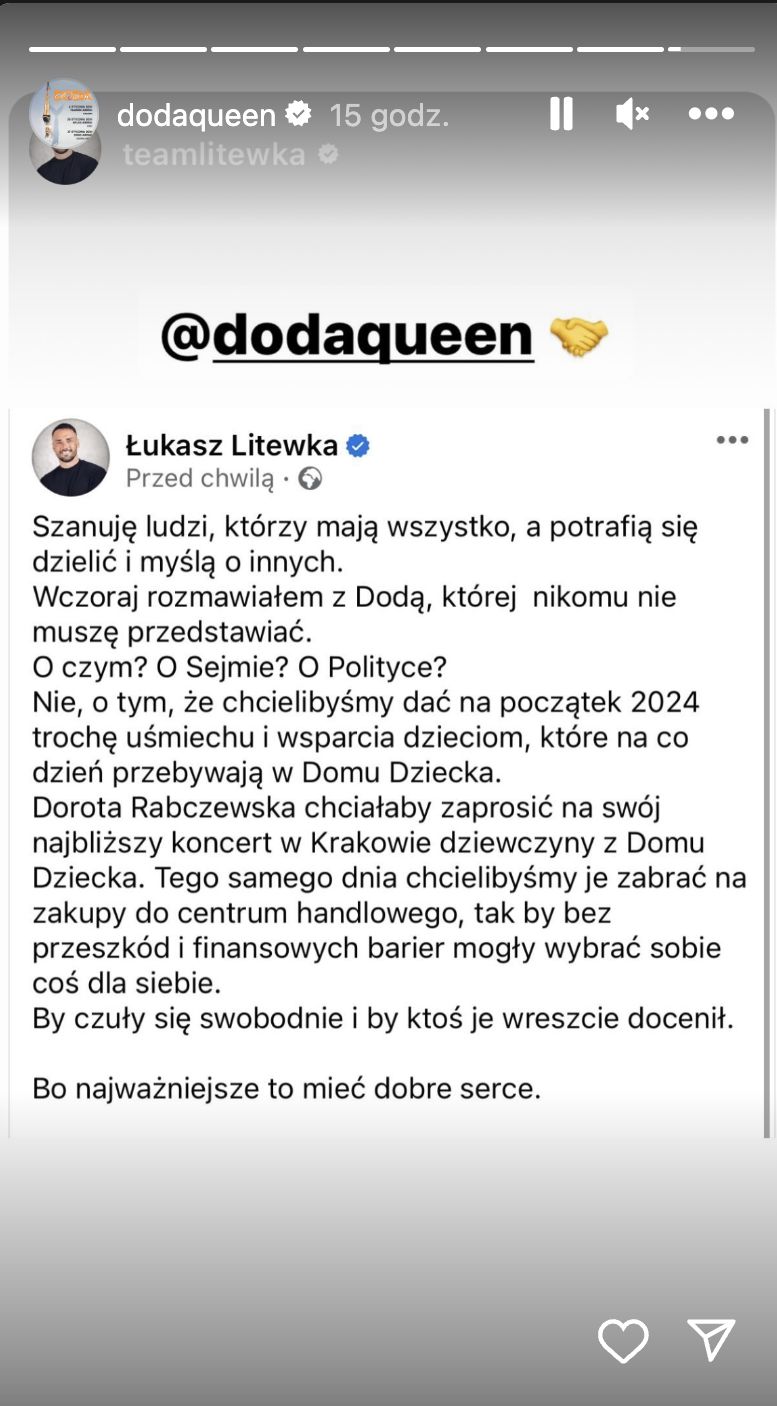 Doda spotkała się z posłem Lewicy, Łukaszem Litewką