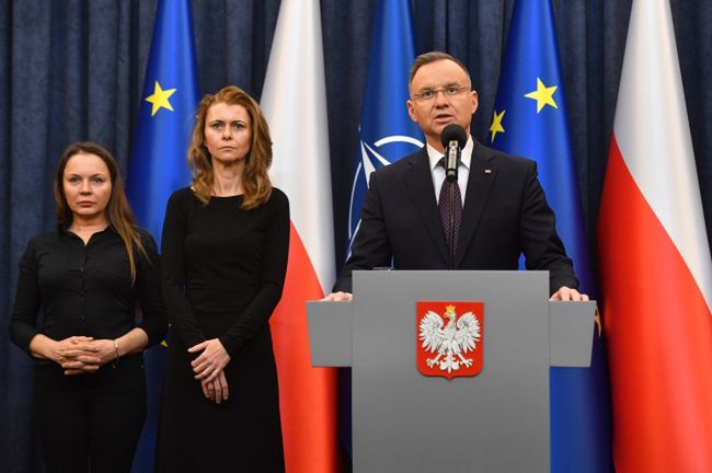 Andrzej Duda i żony aresztowanych posłów PiS