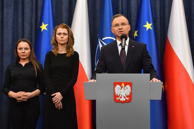 Andrzej Duda i żony aresztowanych posłów PiS