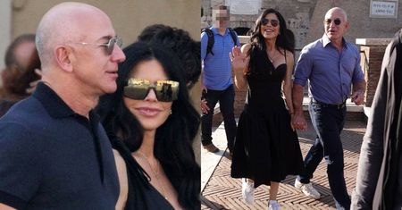 Zadowolony MULTIMILIARDER Jeff Bezos i wydekoltowana Lauren Sanchez odbywają romantyczny spacer po Rzymie (ZDJĘCIA)