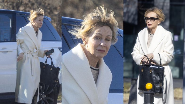 Beata Ścibakówna walczy z wiatrem i  łamie przepisy drogowego