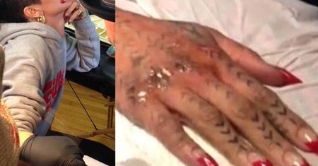 Rihanna WYTATUOWAŁA sobie CAŁĄ DŁOŃ! (WIDEO)