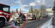 Bukowina Tatrzańska: zderzenie dwóch samochodów. Jedna osoba trafiła do szpitala