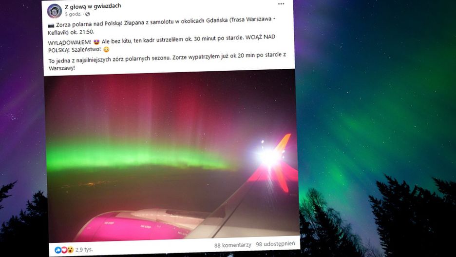 Zorza polarna nad Polską to rzadkie zjawisko