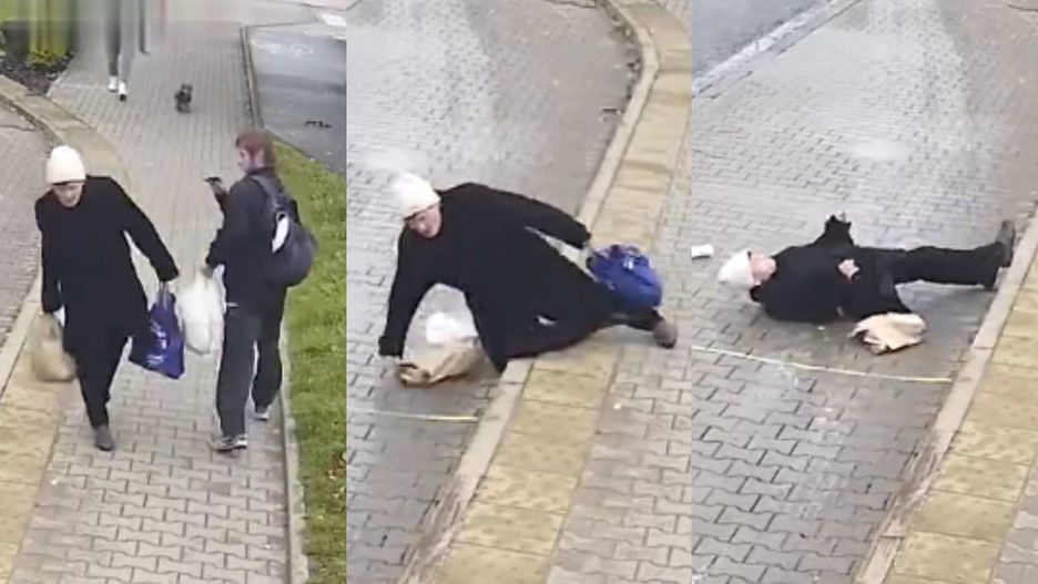 Napad na emerytkę zarejestrowały kamery monitoringu