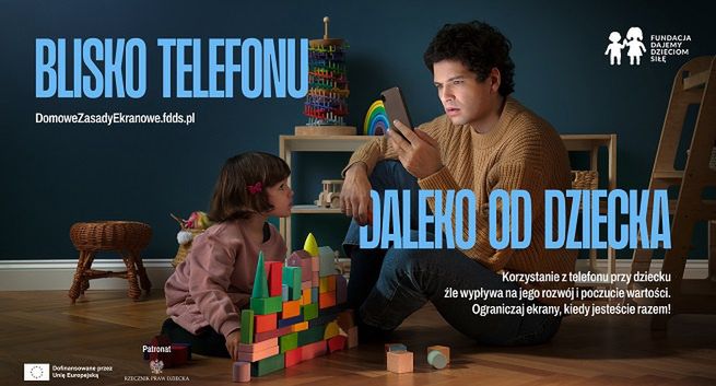 "Blisko telefonu. Daleko od dziecka" - ruszyła kampania namawiająca do ograniczenia korzystania z telefonu