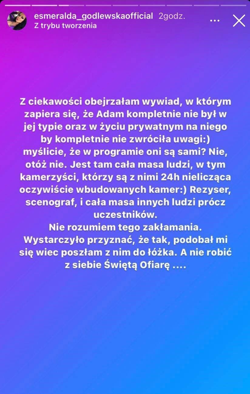 Esmeralda Godlewska obrusza się na Martynę Kondratowicz