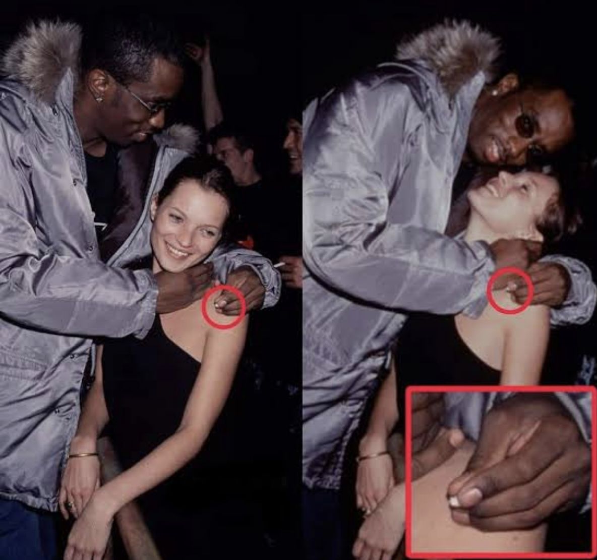 Archiwalne zdjęcie Diddy'ego i Kate Moss