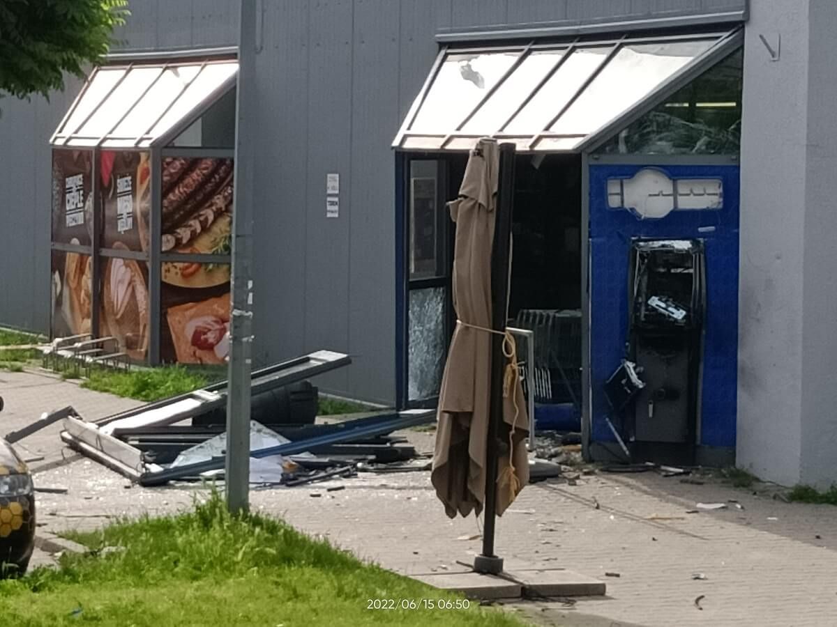 Nocny wybuch bankomatu w Stokrotce przy ul. Tatarakowej w Lublinie