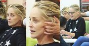 Sharon Stone w wersji sauté próbuje się zrelaksować na masażu twarzy (ZDJĘCIA)