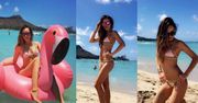 Marina w bikini pozuje na Snapchacie i pływa na flamingu (FOTO)