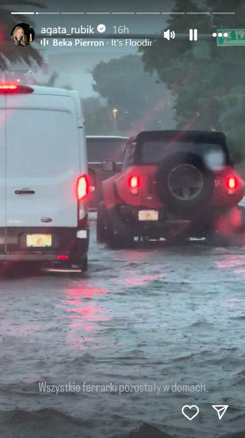 Agata Rubik pokazała powódź w Miami