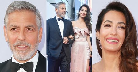 Szczęśliwi Clooneyowie pozdrawiają ze ścianki w Hollywood