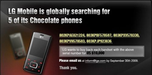 LG płaci 10.000$ za czekoladkę!