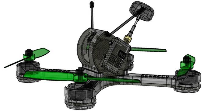 Tanky: niewielki dron FPV rozwijający prędkość 160 km/h 5