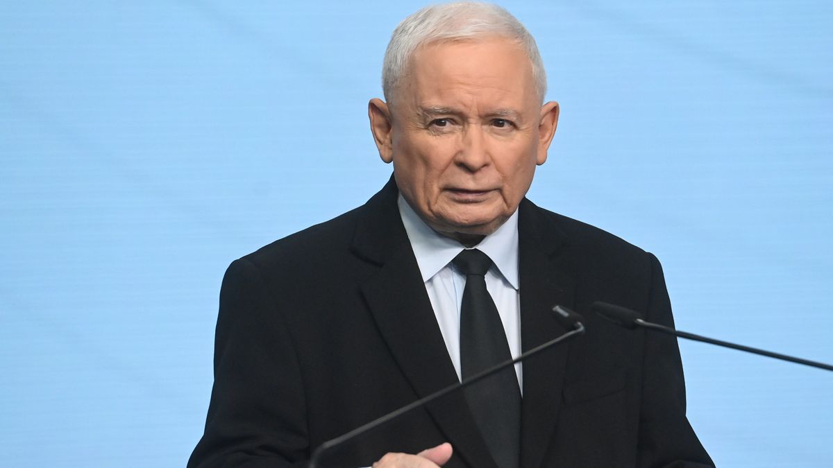 Warszawa, 30.07.2024. Prezes PiS Jarosław Kaczyński na konferencji prasowej w siedzibie Prawa i Sprawiedliwości przy ul. Nowogrodzkiej w Warszawie, 30 bm. Spotkanie dot. m.in. posiedzenia PKW ws. subwencji dla PiS. (aldg) PAP/Piotr Nowak