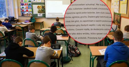 Opublikowała treść dyktanda dla klasy 4. "W tym roku powinnam schudnąć (...) Przestanę być gruba, pozostanę tylko pulchna"