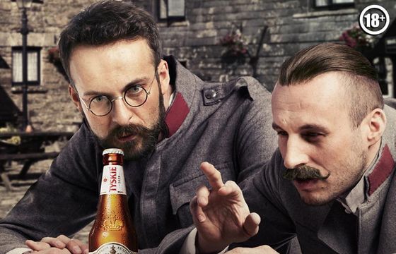 Dezerterzy z Austro-Węgier w czeskim browarze reklamują piwo Tyskie (wideo)