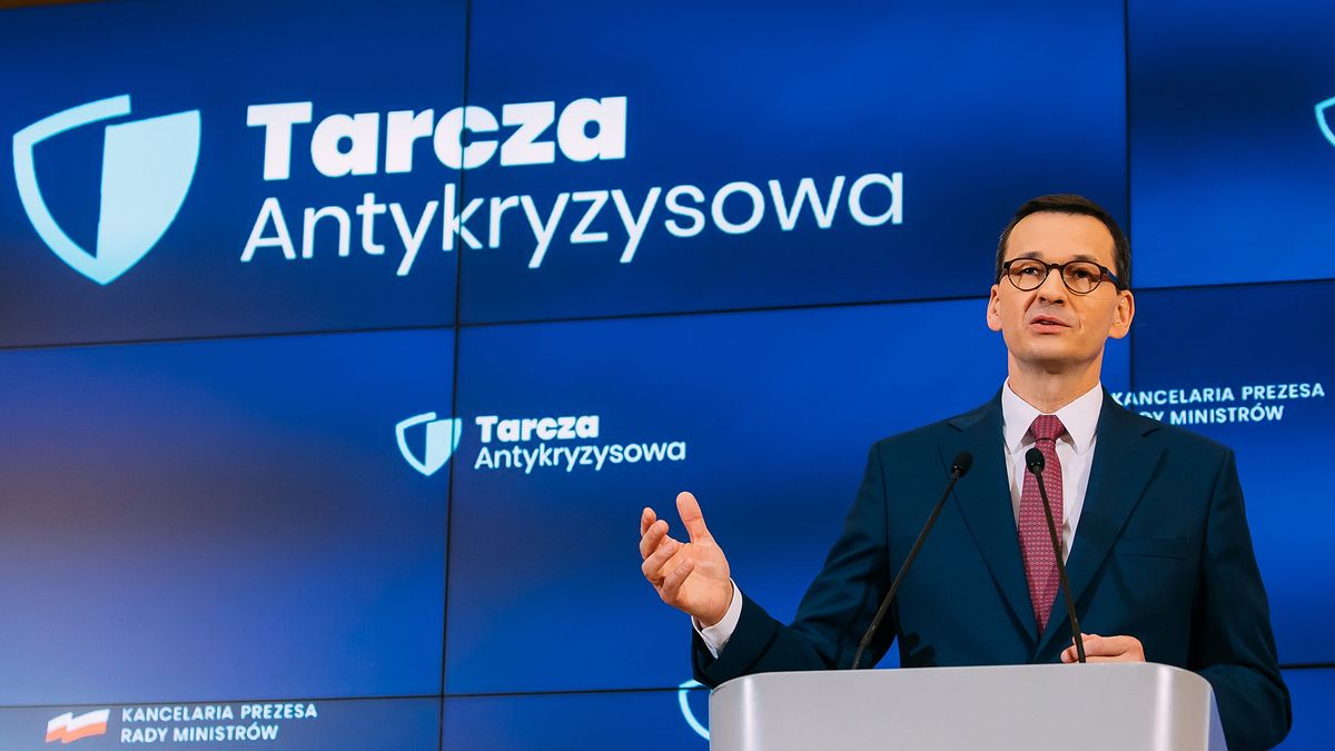 Konferencja ówczesnego premiera Mateusza Morawieckiego na temat Tarczy Antykryzysowej (2020.03.18 Warszawa)