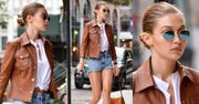 #TRENDY: Gigi Hadid w skórzanej kurtce