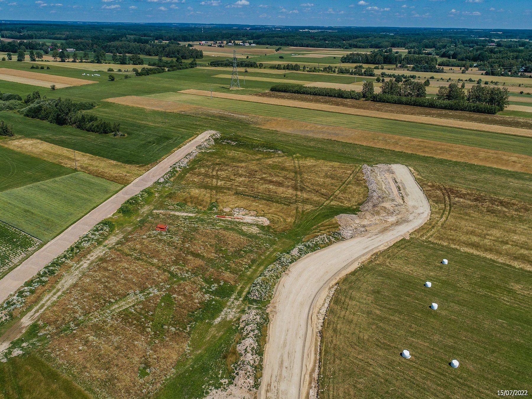 Budowa autostrady A2 odc. Kałuszyn-Groszki, stan na lipiec 2022 r.