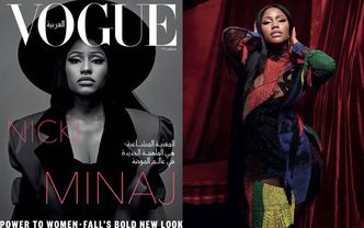 Zmartwiona Nicki Minaj spogląda z okładki arabskiego "Vogue'a"