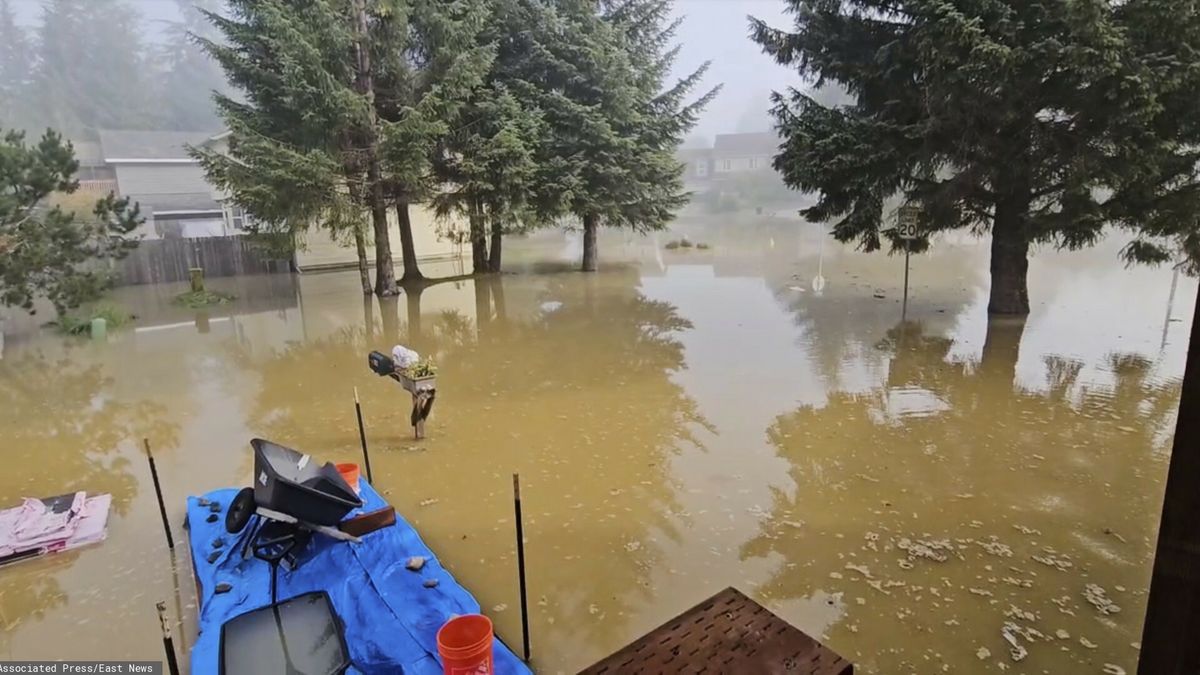 Powódź w okolicach Juneau, stolicy Alaski