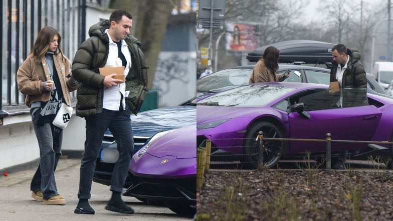 Klaudia Halejcio i jej narzeczony Oskar maszerują do lamborghini za milion