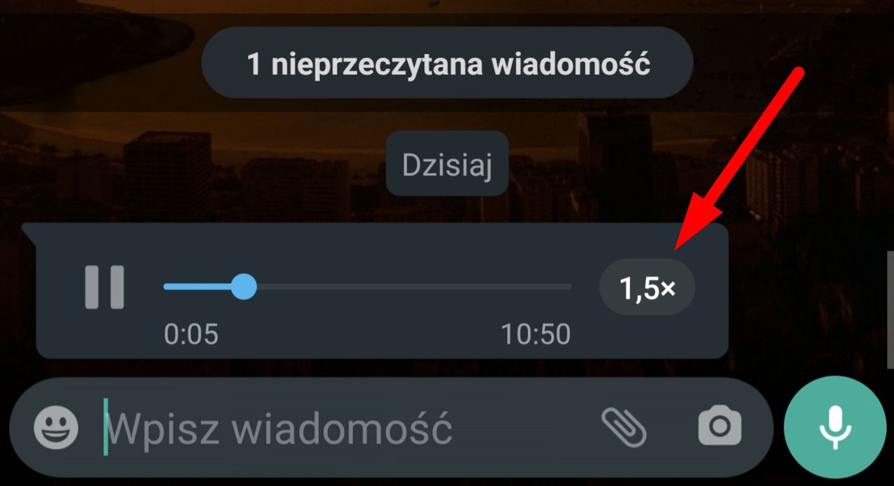 WhatsApp pozwala zmieniać szybkość odtwarzania wiadomości głosowych