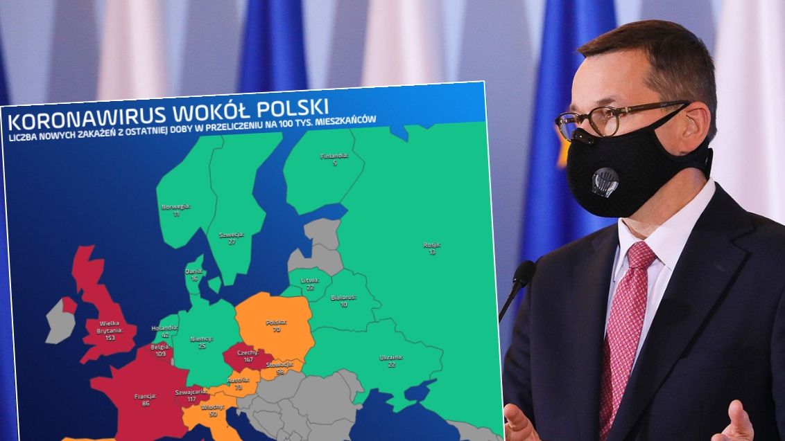 Największe europejskie kraje mają niższe wskaźniki zakażeń